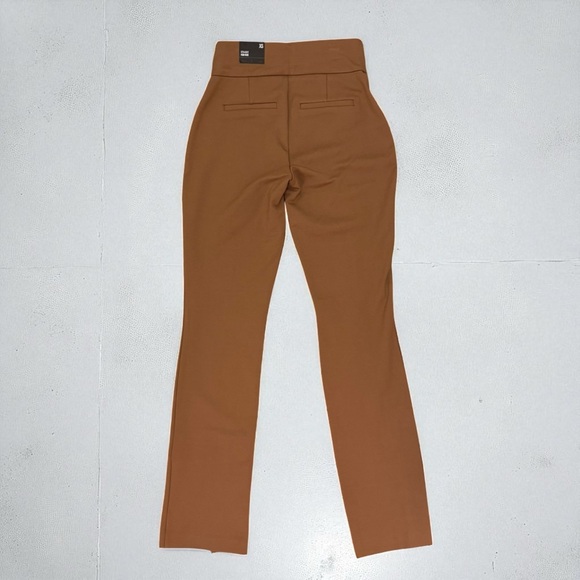 NWT - Express High Waist Columnist Front Vent Pants - Camel - XS - Picture 4 of 7